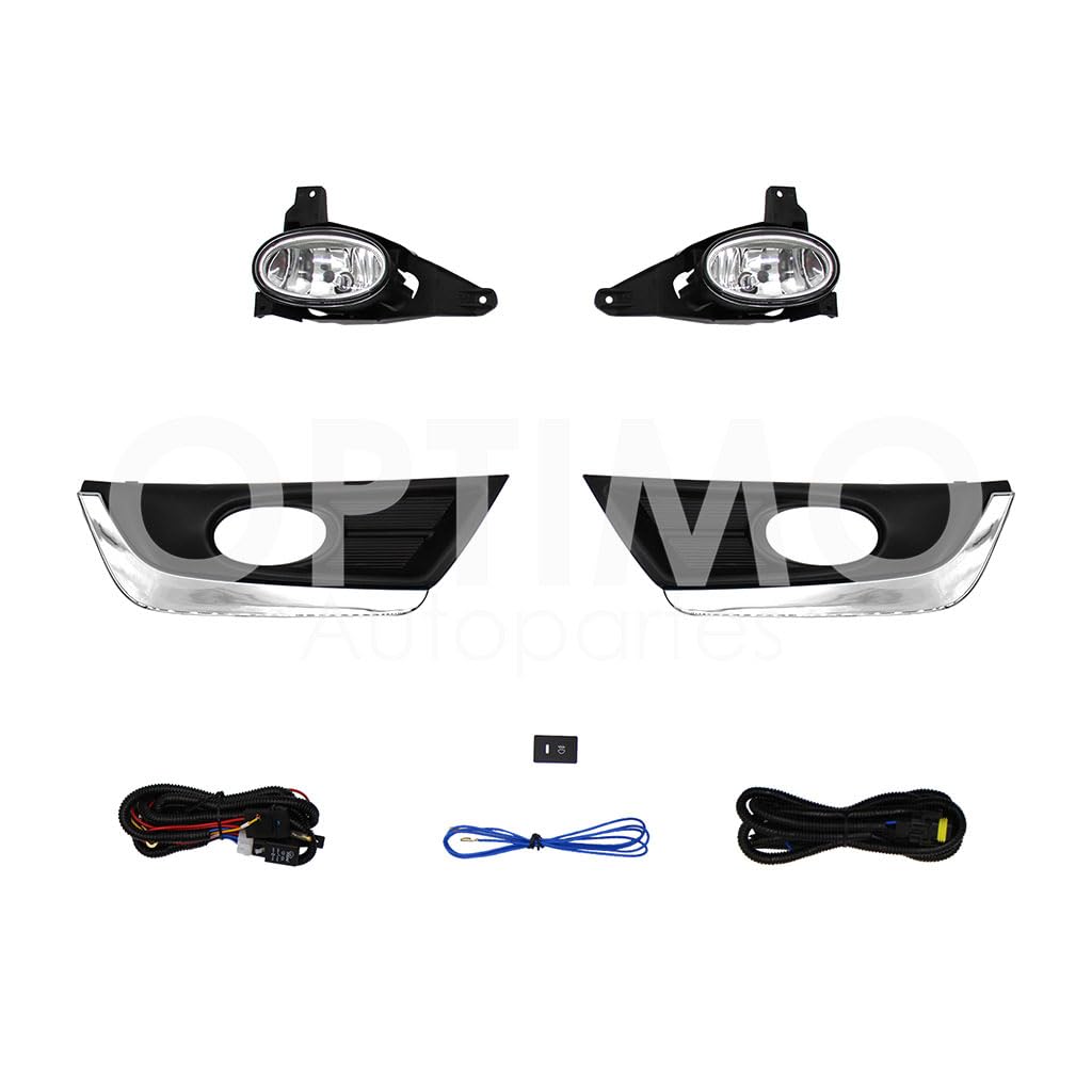 HONDA CR-V 2017 2018 2019 KIT FARO AUX C/CABLES C/REJILLAS NEGRAS C/FILO CROMO C/FOCOS