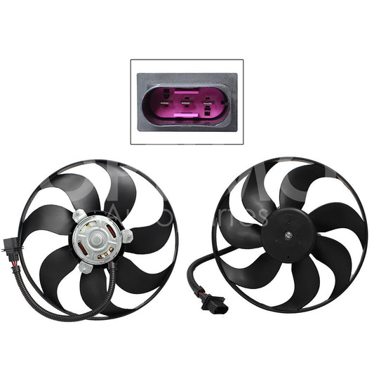 VOLKSWAGEN LUPO/POLO 1.6L/2.0L 2003 2004 2005 2006 2007 2008 2009 2010 2011 2012 2013 2014 2015 2016 MOTOVENTILADOR P/RADIADOR S/TOLVA GRANDE 3PINES S/RESISTENCIA (MOTOR/ASPA)