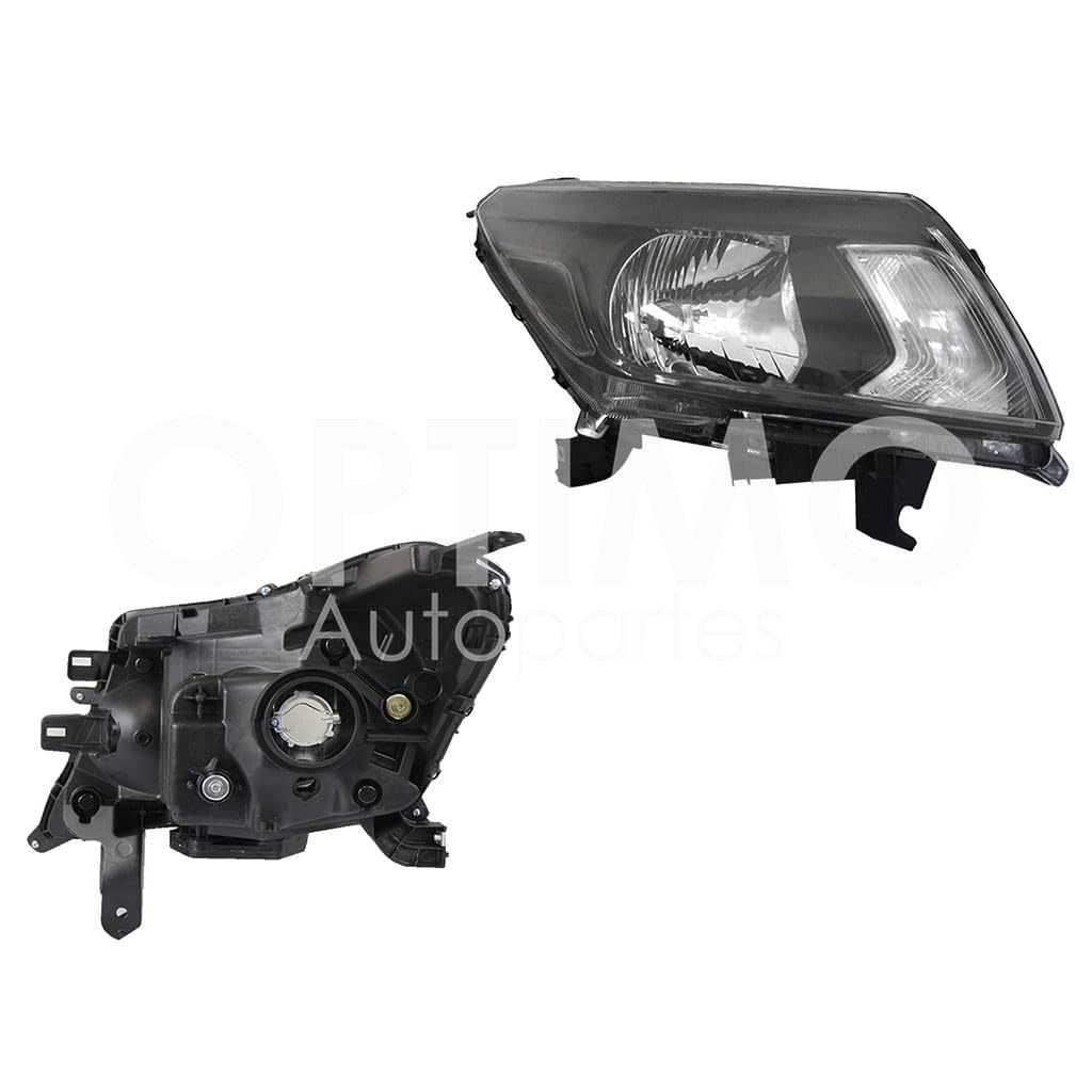 Faro Derecho Compatible con NP-300 (D-23) 2WD 2016 2017 2018 2019 2020 F/NEGRO C/MICA BLANCA (SENCILLA/DOBLE CABINA S)
