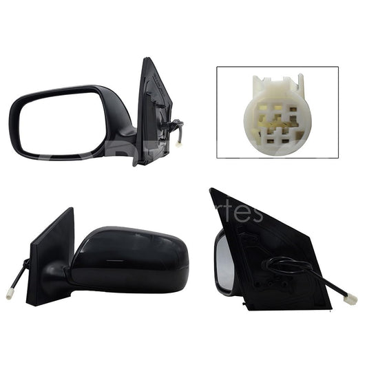 TOYOTA COROLLA 2009 2010 2011 2012 2013 ESPEJO IZQ ELECT NEGRO P/PINTAR (3PINES)