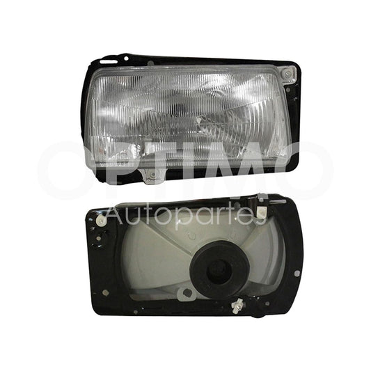 Faro Derecho Compatible con JETTA A2 1987 1988 1989 1990 1991 1992 F/CROMADO C/BASE PLASTICO VIDRIO RAYADO