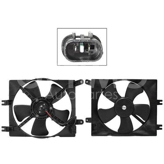 Moto Ventilador Compatible con OPTRA 2.0L 2006 2007 2008 2009 2010 > Para Aire Acondicionado > Con Tolva > Sin Resistencia 2PIN