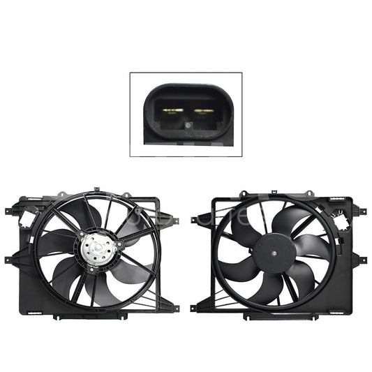 Moto Ventilador Compatible con KANGOO 1.6L 2014 2015 2016 2017 2018 C/AIRE > Con Tolva > Sin Resistencia 2PIN