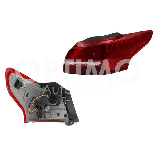 Calavera Derecha Exterior Compatible con FOCUS SEDAN 2015 2016 2017 2018 C/ARNES CLARA 4PTAS (BLANCO/ROJO)