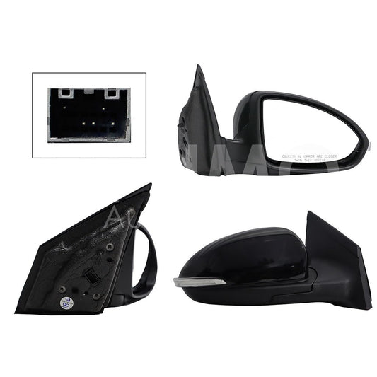 CHEVROLET CRUZE 2013 2014 2015 ESPEJO DER ELECT NEGRO P/PINTAR C/LUZ DIRECCIONAL (5PINES)