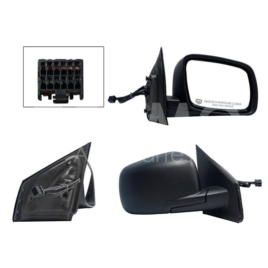 CHRYSLER / DODGE JOURNEY 2009 2010 2011 2012 2013 2014 2015 2016 2017 2018 2019 2020 ESPEJO DER ELECT NEGRO POROSO C/DESEMPAÑANTE (5PINES) (BASE INT METALICA)