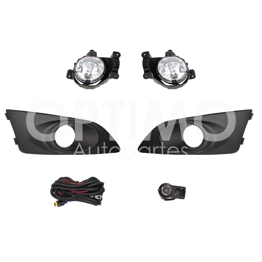 CHEVROLET SONIC 2012 2013 2014 2015 2016 KIT FARO AUX C/CABLES C/REJILLAS NEGRAS C/FOCOS