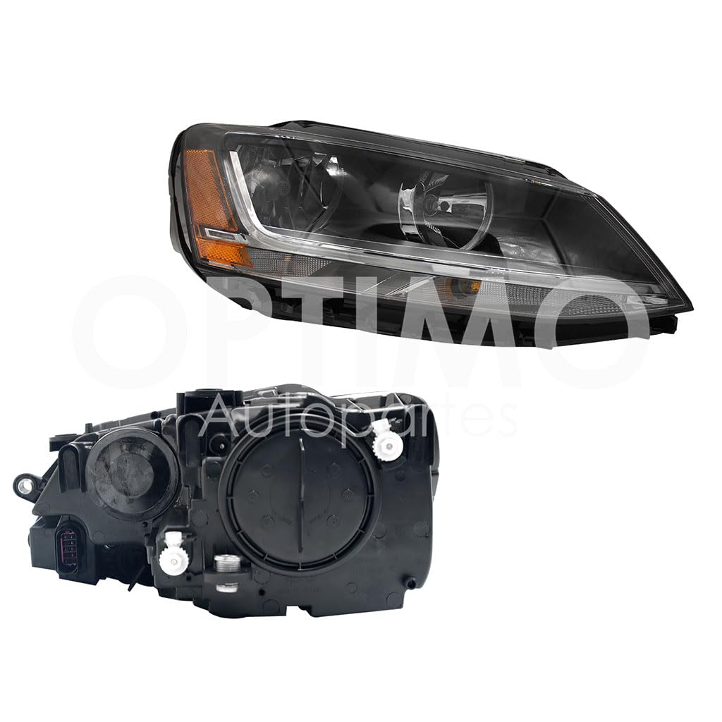 2010 - 2018  VOLKSWAGEN JETTA A6 BICENTENARIO FARO DER F/NEGRO C/DRL P/1 CUARTO C/MICA AMBAR (7PINES)