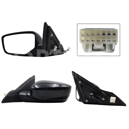 HONDA ACCORD SEDAN 2013 2014 2015 2016 2017 ESPEJO IZQ ELECT NEGRO P/PINTAR (3PINES) 4PTAS