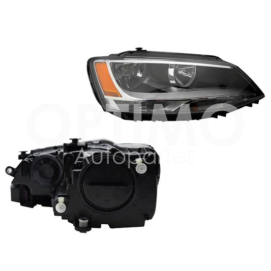 2010 - 2018  VOLKSWAGEN JETTA A6 BICENTENARIO FARO DER F/NEGRO P/1 CUARTO C/MICA AMBAR