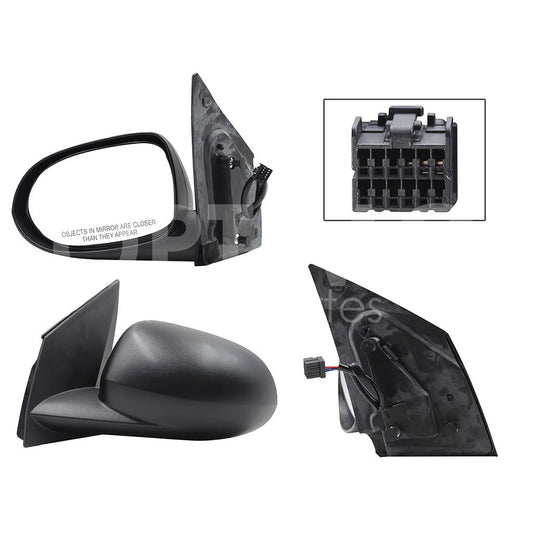 CHRYSLER / DODGE CALIBER 2007 2008 2009 2010 2011 2012 ESPEJO IZQ ELECT NEGRO POROSO (3PINES)