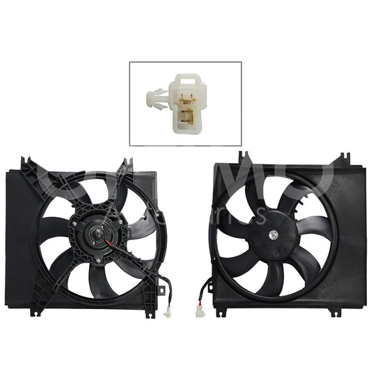 Moto Ventilador Compatible con ATOS 1.0L 2000 2001 2002 2003 2004 S/AIRE > Con Tolva > Sin Resistencia EMBRA 2PIN