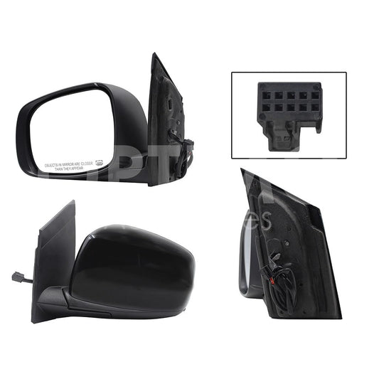 CHRYSLER / DODGE GRAND CARAVAN 2008 2009 2010 2011 2012 2013 2014 2015 2016 ESPEJO IZQ ELECT NEGRO P/PINTAR (3PINES) (TOWN & COUNTRY 08-16)