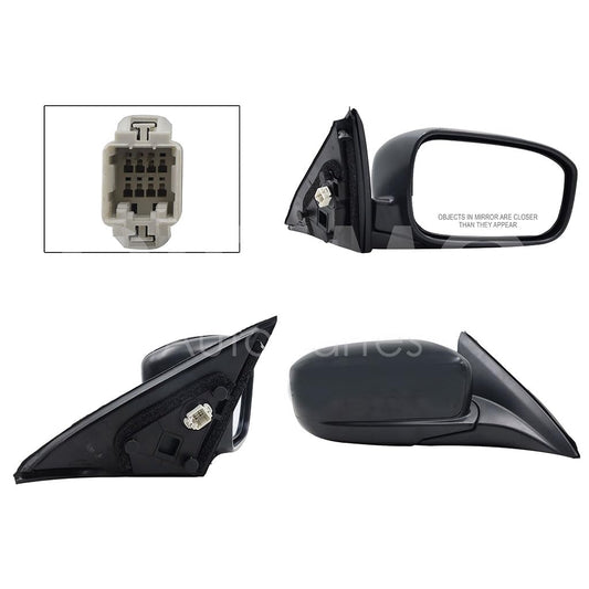 HONDA ACCORD 2003 2004 2005 2006 2007 ESPEJO DER ELECT NEGRO P/PINTAR (3PINES)