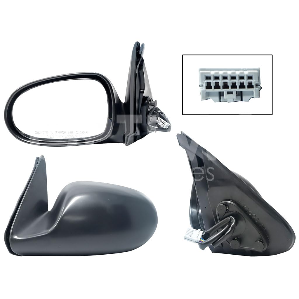 NISSAN SENTRA B-15 2001 2002 2003 2004 2005 2006 ESPEJO IZQ ELECT NEGRO P/PINTAR (3PINES)