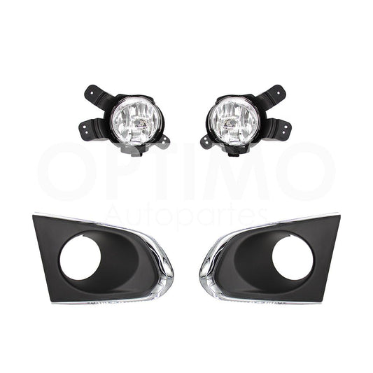 CHEVROLET TRAX 2013 2014 2015 2016 KIT FARO AUX C/REJILLAS NEGRAS FILO CROMO C/FOCOS
