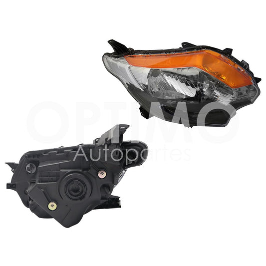 Faro Derecho Compatible con L200 2016 2017 2018 2019 F/NEGRO C/AMBAR