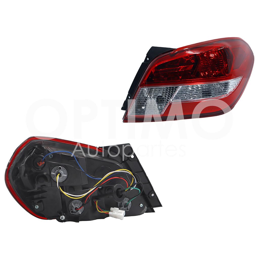 Calavera Derecha Compatible con MIRAGE G4 SEDAN 2021 2022 2023 2024 C/ARNES 4PTAS (ROJO/BLANCO/ROJO)