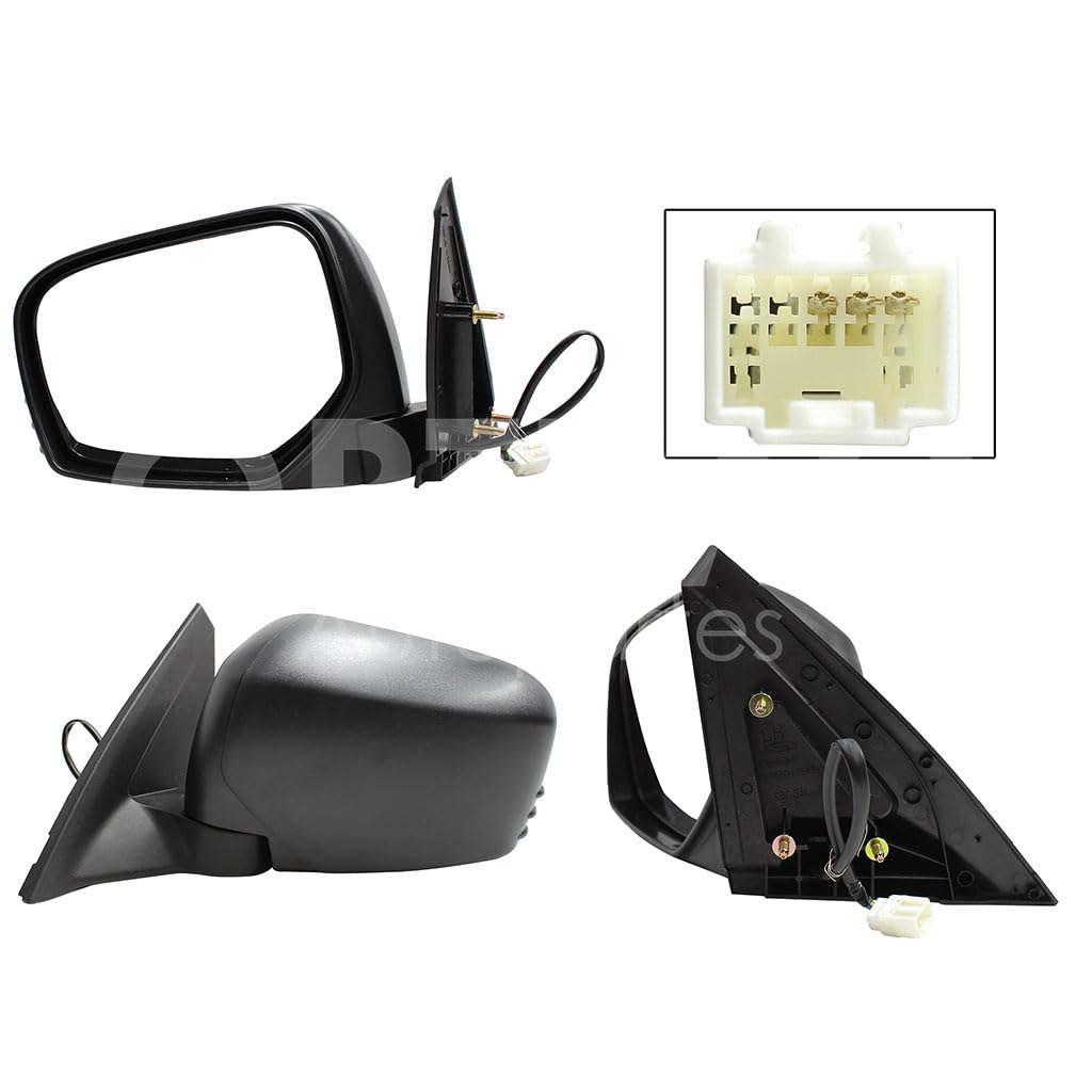 MITSUBISHI L200 2008 2009 2010 2011 2012 2013 2014 2015 ESPEJO IZQ ELECT NEGRO POROSO (3PINES)