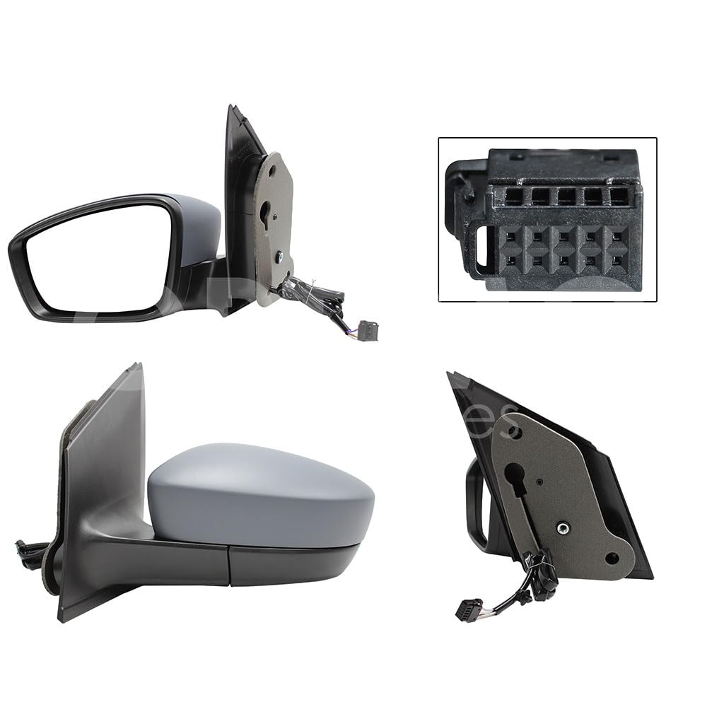 VOLKSWAGEN VENTO 2014 2015 ESPEJO IZQ ELECT GRIS P/PINTAR C/DESEMPAÑANTE (5PINES)
