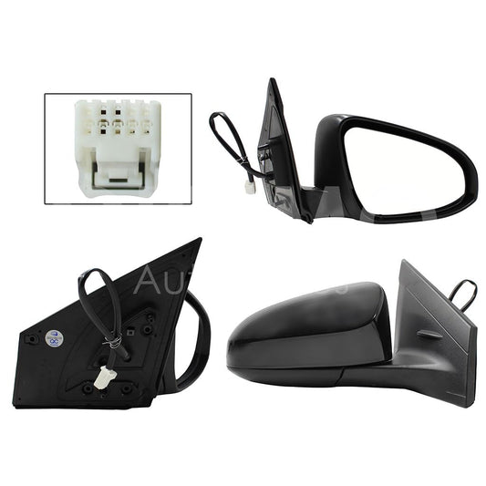 TOYOTA YARIS 2016 2017 2018 2019 2020 2021 2022 ESPEJO DER ELECT NEGRO P/PINTAR C/DESEMPAÑANTE (3PINES) (SEDAN/H-BACK)