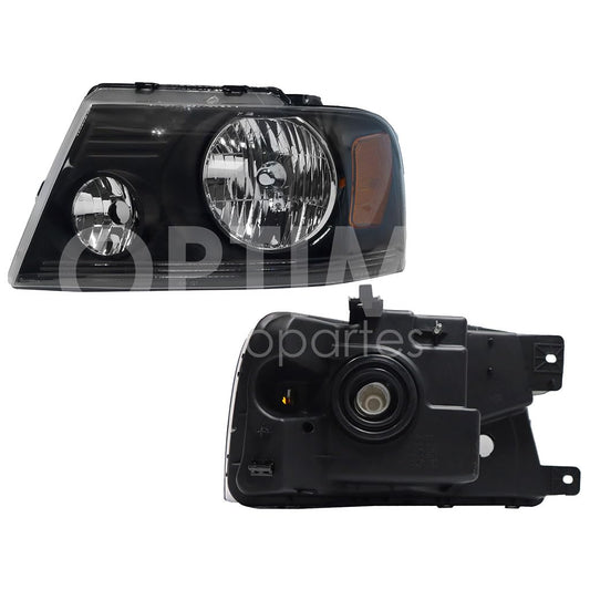 Faro Izquierdo Compatible con LOBO 2004 2005 2006 2007 2008 F/NEGRO C/MICA AMBAR