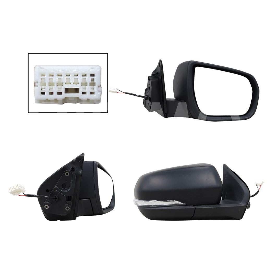 CHEVROLET S-10 MAX 2022 2023 2024 ESPEJO DER MANUAL NEGRO POROSO C/LUZ DIRECCIONAL (2PINES)