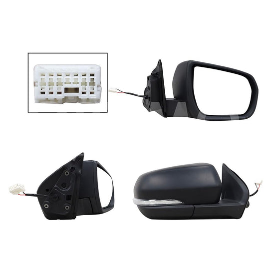 CHEVROLET S-10 MAX 2022 2023 2024 ESPEJO DER MANUAL NEGRO POROSO C/LUZ DIRECCIONAL (2PINES)