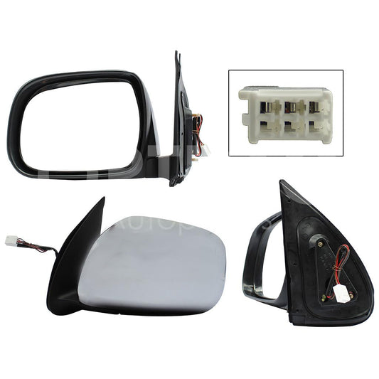TOYOTA HILUX 2006 2007 2008 2009 2010 2011 ESPEJO IZQ ELECT CROMO (3PINES)