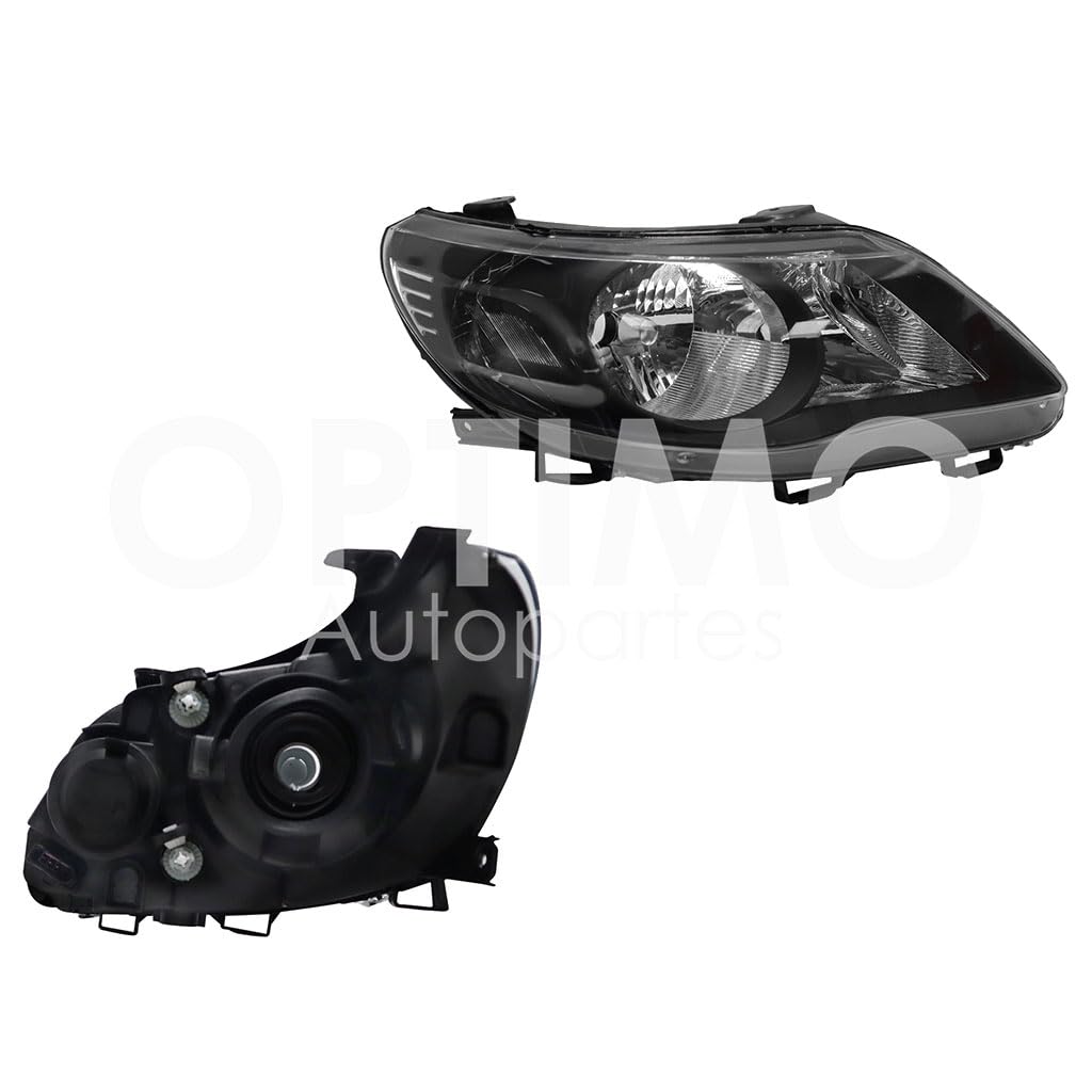 Faro Derecho Compatible con GOL 2008 2009 2010 2011 2012 F/NEGRO DOBLE AS (SAVEIRO 10-13) (SEDAN/H-BACK)