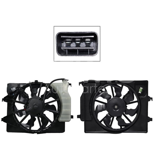 Moto Ventilador Compatible con RIO 1.6L 2018 2019 2020 2021 2022 2023 C/AIRE > Con Tolva > Con Resistencia 2PIN (ACCENT 18-22) (SEDAN/H-BACK)