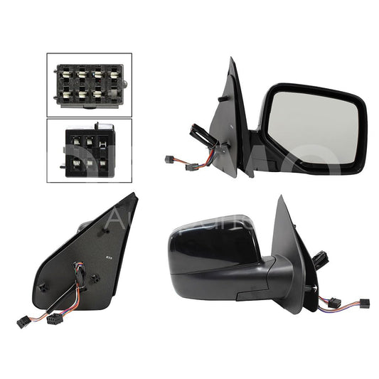 FORD ECOSPORT 2004 2005 2006 2007 2008 2009 2010 2011 2012 ESPEJO DER ELECT NEGRO P/PINTAR (2 CONECTORES 7-5PINES)