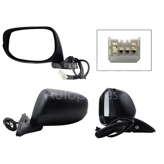 HONDA FIT 2009 2010 2011 2012 2013 2014 ESPEJO IZQ ELECT NEGRO P/PINTAR (3PINES)