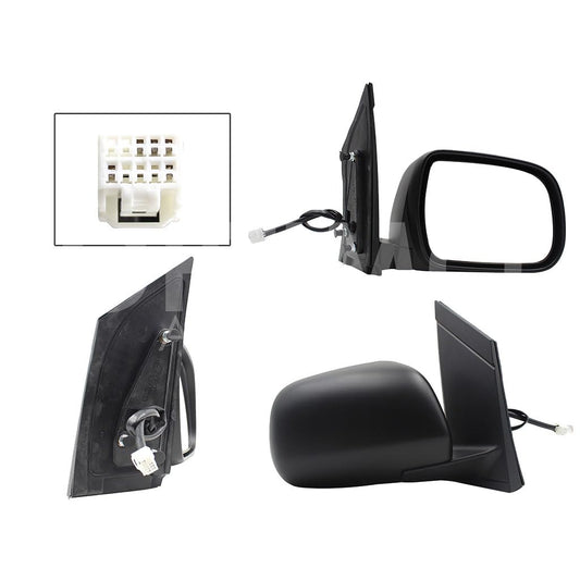 TOYOTA SIENNA 2004 2005 2006 2007 2008 2009 2010 ESPEJO DER ELECT NEGRO P/PINTAR C/DESEMPAÑANTE (5PINES)