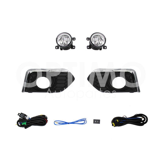 HONDA CITY 2018 2019 2020 KIT FARO AUX C/CABLES C/REJILLAS NEGRAS C/FILO CROMO C/FOCOS