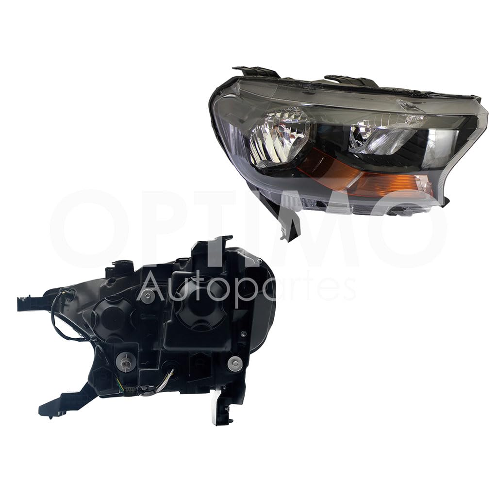 FORD RANGER 2017 2018 2019 2020 2021 2022 FARO DER F/NEGRO S/MOTOR C/MICA AMBAR (FOCO H7-HB3) (VERSION XL)