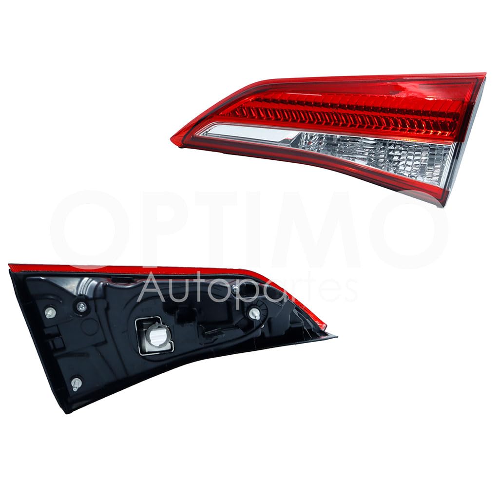 Calavera Derecha Interior Compatible con YARIS SEDAN 2018 2019 2020 2021 2022 S/ARNES S/LED 4PTAS (ROJO/BLANCO)