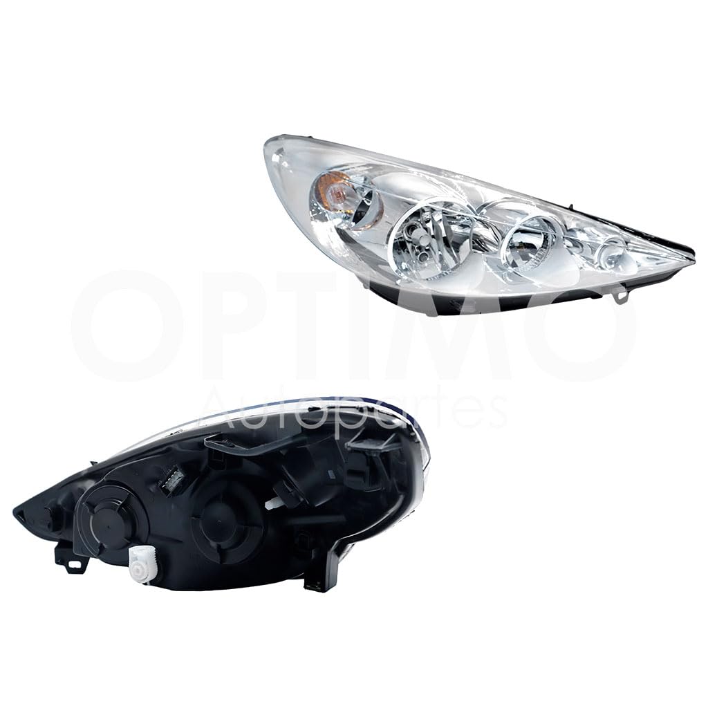 2008 - 2013  PEUGEOT PG-207 FARO DER FONDO CROMADO (MODELO LATINOAMERICANO)
