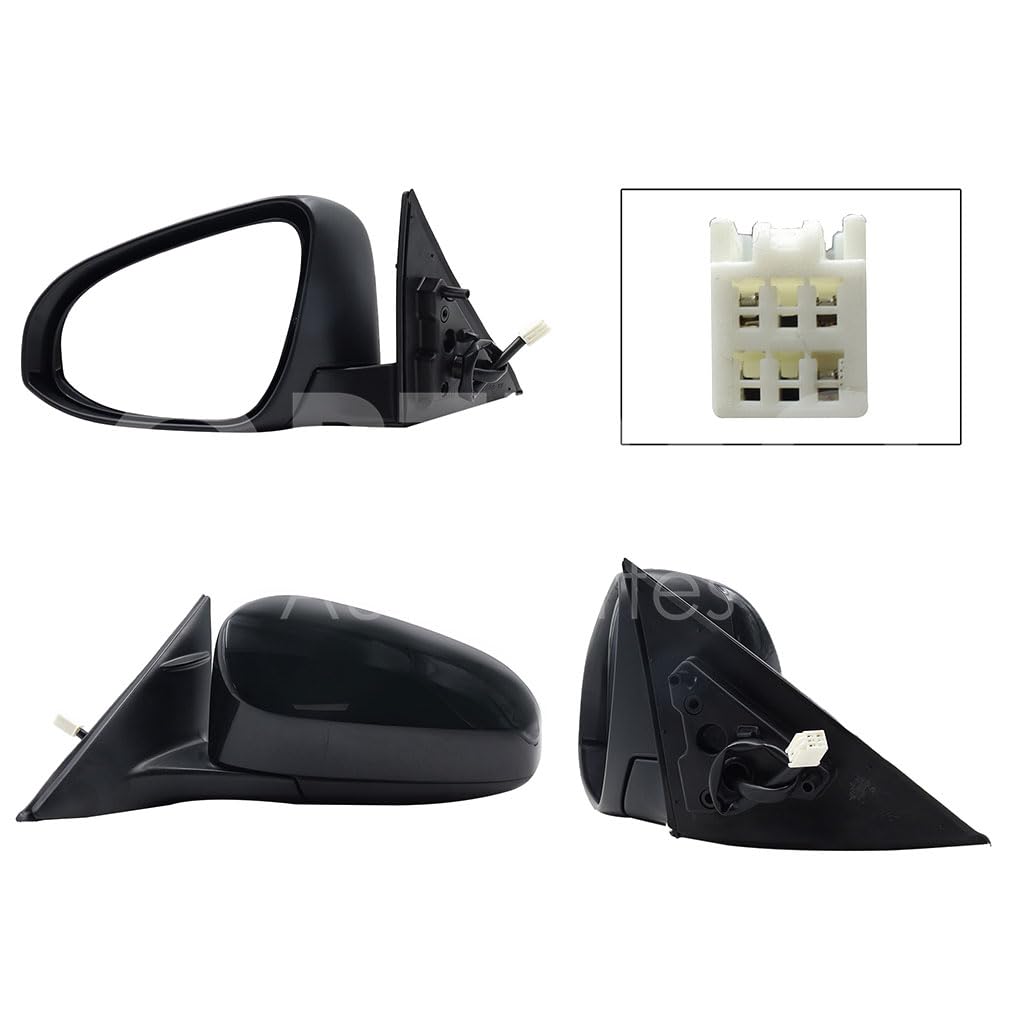 TOYOTA CAMRY 2012 2013 2014 ESPEJO IZQ ELECT NEGRO P/PINTAR (3PINES)