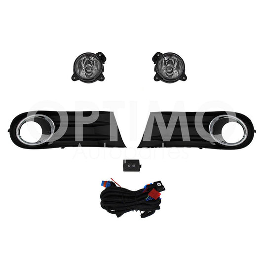VOLKSWAGEN GOL 2008 2009 2010 2011 2012 KIT FARO AUX C/CABLES C/REJILLAS ARILLO CROMO C/FOCOS (SAVEIRO 10-13)