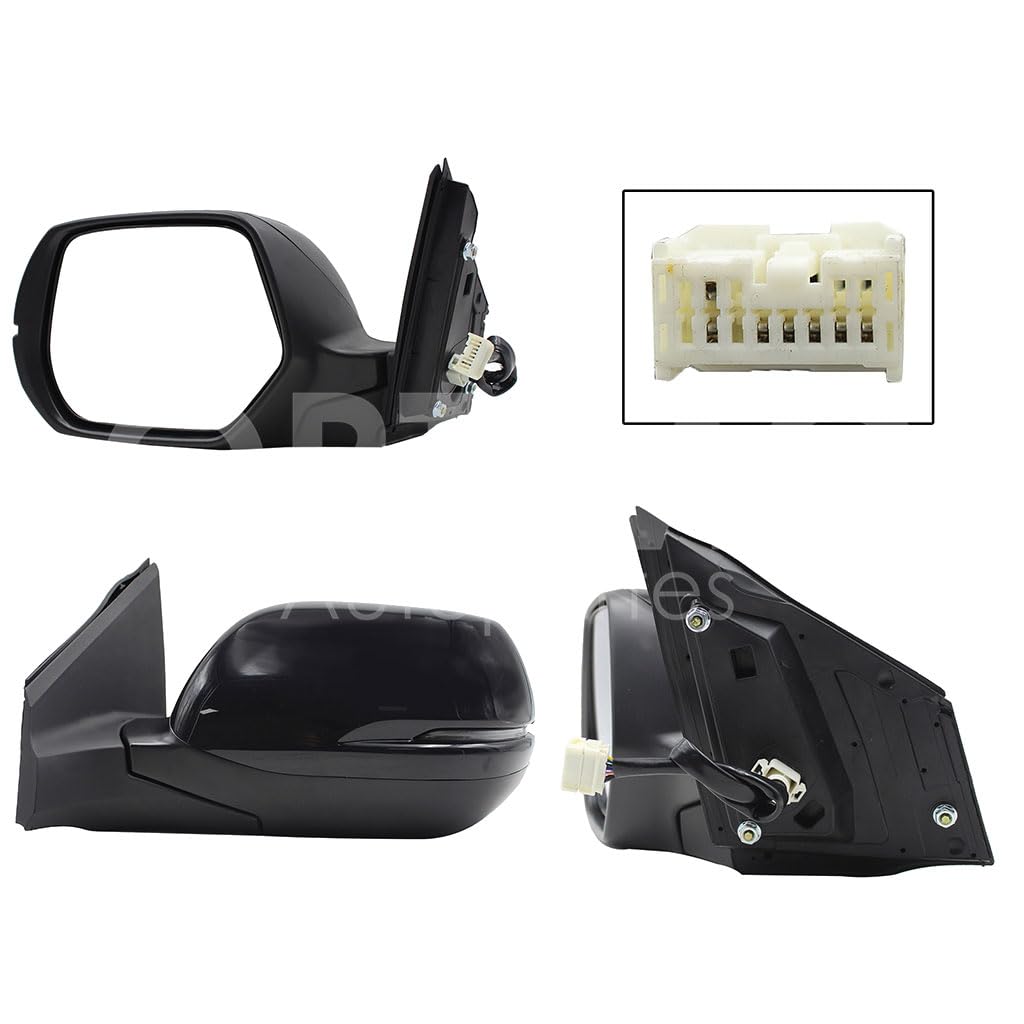 HONDA CR-V 2015 2016 ESPEJO IZQ ELECT NEGRO P/PINTAR C/LUZ DIRECCIONAL C/DESEMPAÑANTE (7PINES)