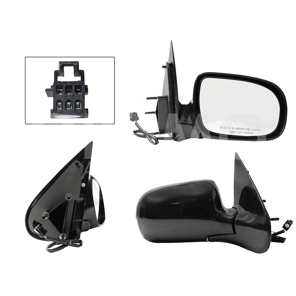 CHEVROLET VENTURE 1997 1998 1999 2000 2001 2002 2003 2004 2005 ESPEJO DER ELECT NEGRO P/PINTAR (3PINES)