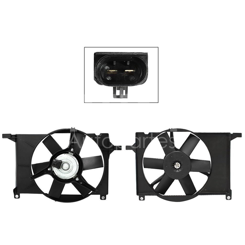 CHEVROLET CHEVY C-1/C-2/C-3 1.4L/1.6L 1994 1995 1996 1997 1998 1999 2000 2001 2002 2003 2004 2005 2006 2007 2008 2009 2010 2011 2012 MOTOVENTILADOR COMPLETO C/AIRE C/TOLVA 2PINES S/RES (MONZA-SWING 94-12/CHEVY PICK-UP 97-03)