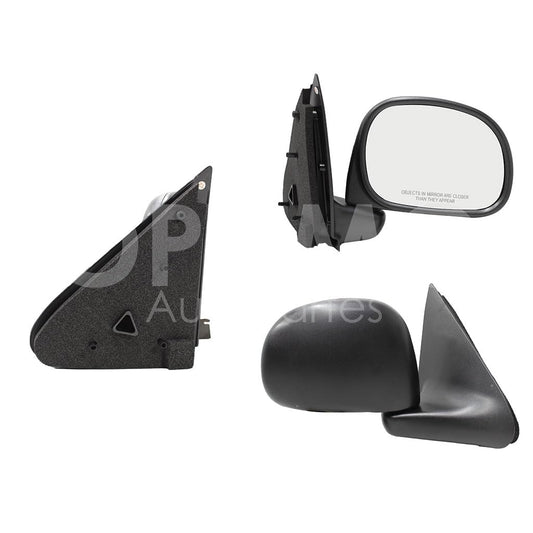 FORD F-150 1997 1998 1999 2000 2001 2002 2003 2004 2005 2006 2007 2008 ESPEJO DER MANUAL NEGRO POROSO T/BANDERA (F-250)