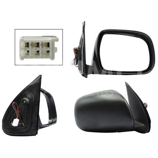 TOYOTA HILUX 2006 2007 2008 2009 2010 2011 ESPEJO DER ELECT NEGRO POROSO (3PINES)