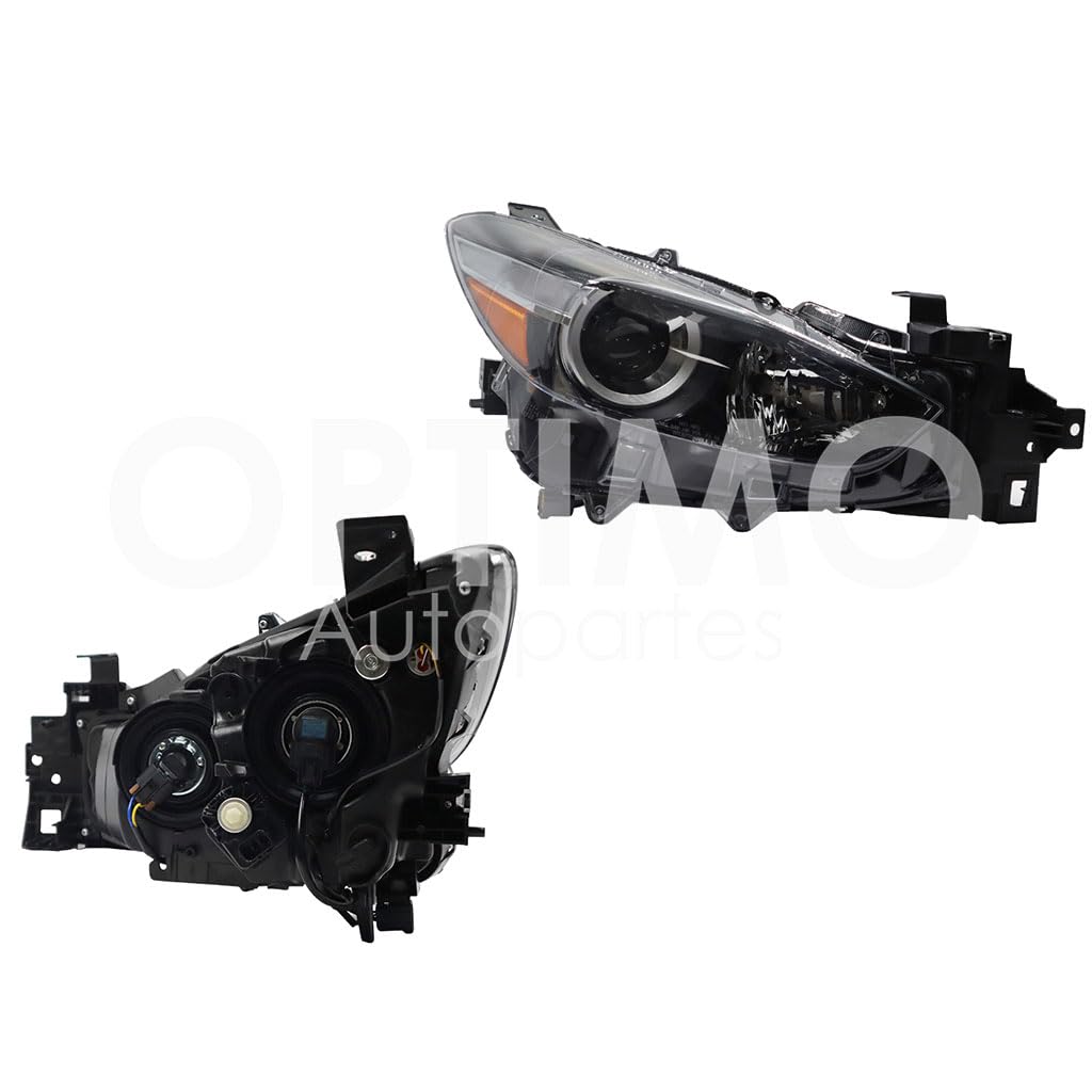 2017 - 2018  MAZDA MAZDA 3 FARO DER F/NEGRO C/LUPA C/MICA AMBAR HALOGENO (SEDAN/H-BACK)