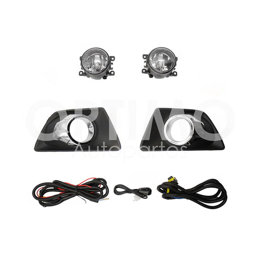FORD ECOSPORT 2013 2014 2015 2016 2017 KIT FARO AUX C/CABLES C/REJILLAS ARILLO CROMO C/FOCOS