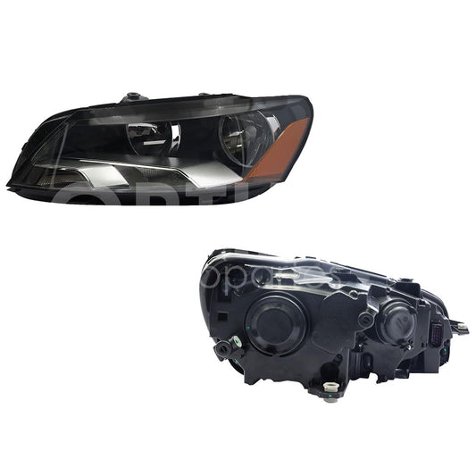 2012 - 2015  VOLKSWAGEN PASSAT FARO IZQ FONDO CROMADO C/MICA AMBAR