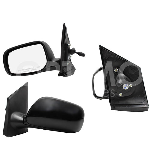 TOYOTA YARIS SEDAN 2006 2007 2008 2009 2010 2011 2012 2013 2014 2015 ESPEJO IZQ MANUAL NEGRO P/PINTAR C/CONTROL 4PTAS