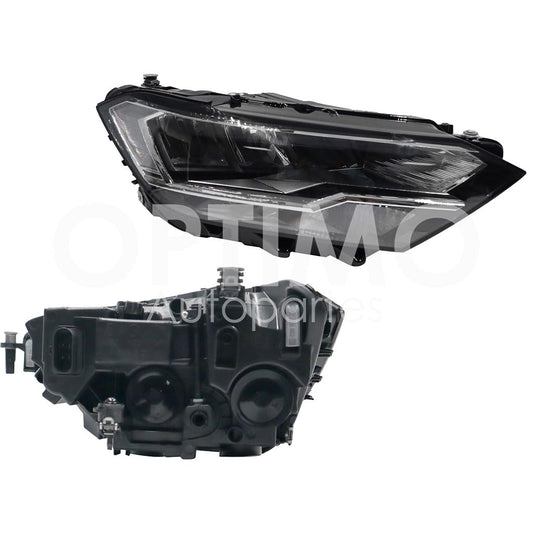 VOLKSWAGEN JETTA A7 2019 2020 2021 2022 2023 2024 FARO DER F/NEGRO C/LED C/MICA BLANCA (VERSION TRENDLINE-COMFORTLINE-R-LINE)